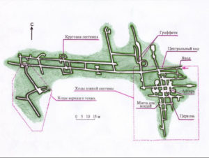Фото. Примерный план меловой пещеры в Калаче.