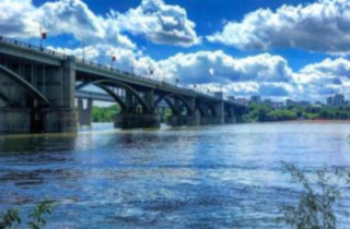 Фото. Октябрьский мост в Новосибирске